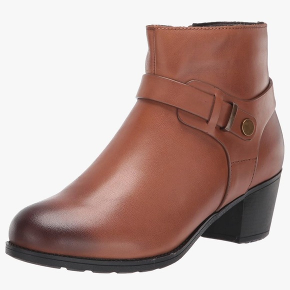 Propet Shoes - Propet Tan Ankle Booties with Buckle